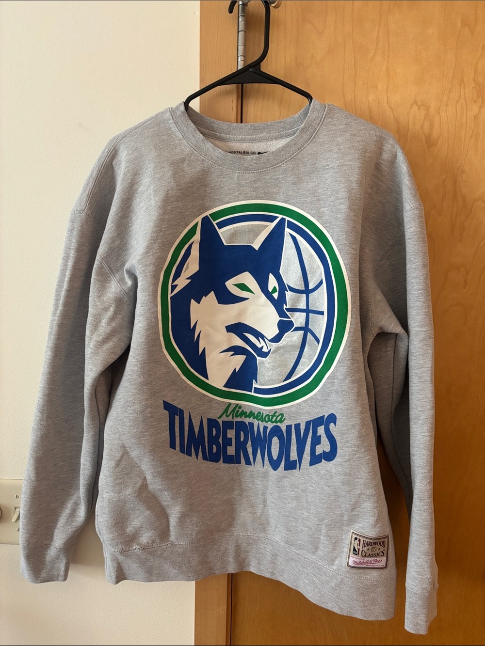 Minnesota Timberwolves Grey Graphic Crewneck Sweatshirt
